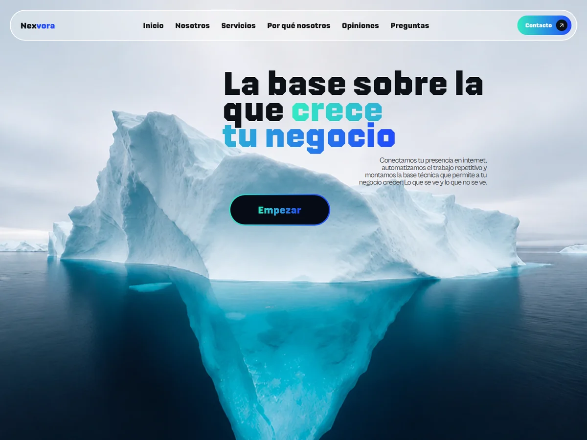 Portada de la web de Nexvora